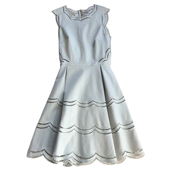 Ted Baker London Dresses & Skirts - Ted Baker London Embroidered Tiered Skater Dress Ted Size 0 (US 2) Mint Cutwork
